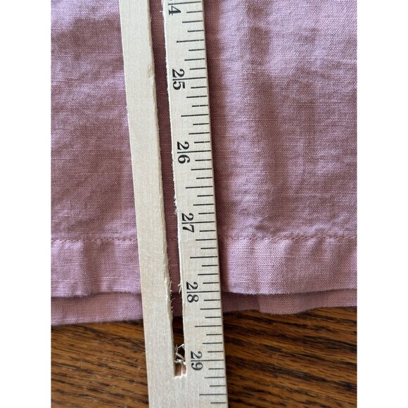 Abercrombie & Fitch Pink Mens Shirt M Linen Blend Button-Up - Picture 8 of 8